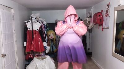 Espeon Cosplay Overtaken by Rubber Ditto, Gagged and Breathplay
