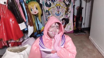 Espeon Cosplay Overtaken by Rubber Ditto, Gagged and Breathplay
