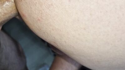 Femboy screaming from the buzz of a big dick in her ass for the first time to cum on her point!
