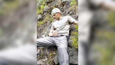 Brand New jerking off outside video