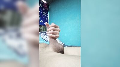 horny boy masturbating his big cock on cam