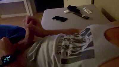 Jerking off at midnight and cumming in the end.