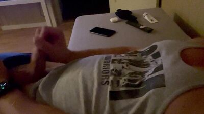Jerking off at midnight and cumming in the end.