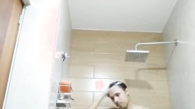 Dominant man Taking a shower