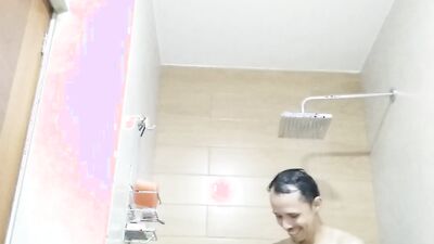 Dominant man Taking a shower