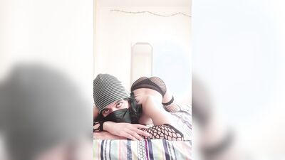 The young and tender femboy TrapyAle models her fishnet lingerie for you to enjoy, enjoy it while sh