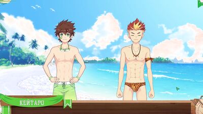 Game: Friends Camp path 2, part 8 - Taiga's sexy swimming trunks (russian voiceover)