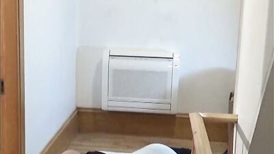 guy in wetsuit turned on my sex doll in pantyhose and jeans