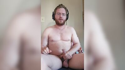 Bator Bear Loves Masturbating his Big Cock