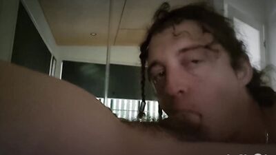 Feeding cum to little slut