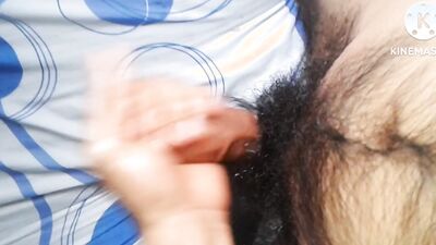 POV, My view jerking off my hairy, veiny full of oil dick wearing nothing but socks (Huge cumshot)