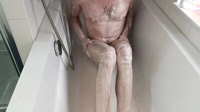 Covered with Flour in the Bathtub 4K Messy Flour and Massage Oil Experimentation
