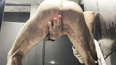port lad gets horny and plays with his male-pussy in public places and has anal orgasm while fingeri