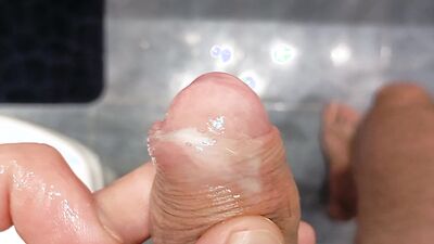 The Dirty Guy Shows You His Flaccid Cock Full of Semen and Cleans the Cumshot from the Previous Vide