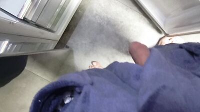The Dirty Guy Shows You His Flaccid Cock Full of Semen and Cleans the Cumshot from the Previous Vide