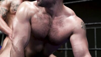 GAYWIRE - Jaxx Thanatos And Vladim Black Have A Wrestling Match That Ends With Ass Fucking