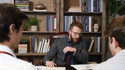 TWINKPOP - Joey Mills And Luke Connors Suck Each Other's Dick In The Dean's Office Morgxn Thicke