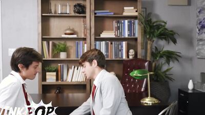 TWINKPOP - Joey Mills And Luke Connors Suck Each Other's Dick In The Dean's Office Morgxn Thicke