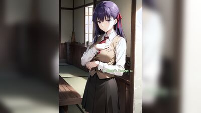 Busty Purple-Haired Schoolgirl Dominates Lucky Classmate ????