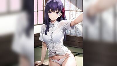Busty Purple-Haired Schoolgirl Dominates Lucky Classmate ????