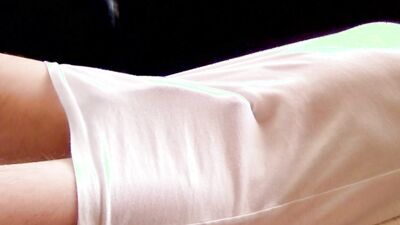 Remasturbated Wet White T Shirt with Slowmo Cum