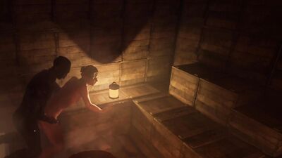 Elf twink gets his hole wrecked in a sauna