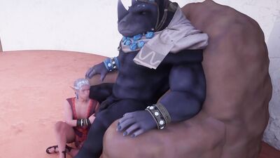 King Rhino destroys tiny elf ass HD (POV and x-ray)