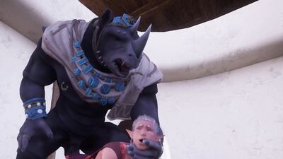 King Rhino destroys tiny elf ass HD (POV and x-ray)