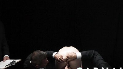 BoyForSale Sub gay Jack Waters fondled and fucked by rich DILFs