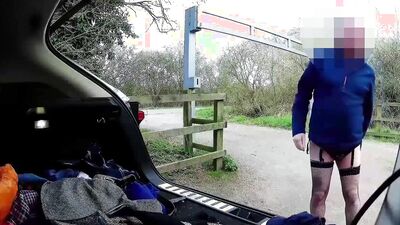 Changing into Cross Dress in car park