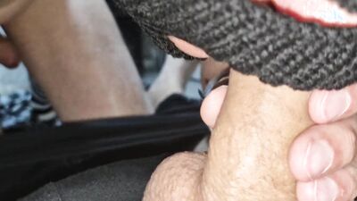 A fucking slave served the master and his cock and legs! For this, he received huge portions of sperm on his face and neck like