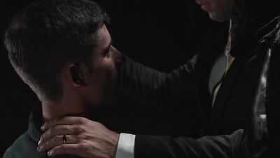 MasonicBoys Hot suited DILF Eddie Patrick barebacks lad Dex Devall