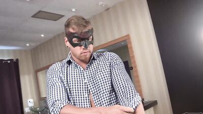 Beefy Handsome Stud Uses Cock Pump & Wanks Wt Condom On