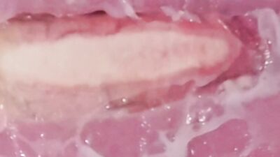 The guy fucks the masturbator hard and watches the sperm shoot inside