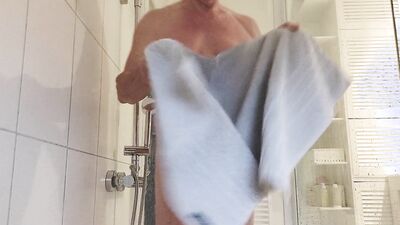 Showering and anus fingering