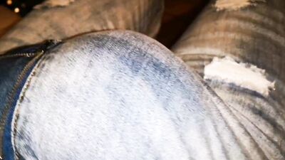 Extreme Big Bulging Show in Jeans