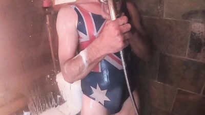 One Piece Swimsuit Shower Fun
