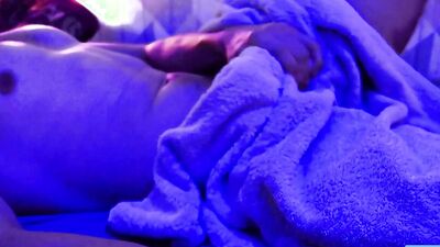 Hot Nordic Guy having a sensual wank in dim lighting