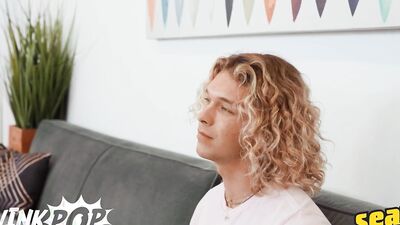 TWINKPOP - Shawn Brooks Teases His Hole With His Fingers As He Jacks Off His Big Thick Cock