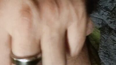 Amateur cock jerking in the duvet
