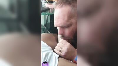 Big Black Dick for Lunch: Older Married Blue Collar Bear Sucks and Swallows