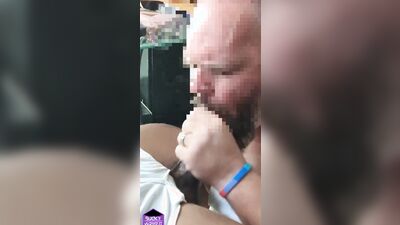 Big Black Dick for Lunch: Older Married Blue Collar Bear Sucks and Swallows