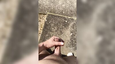 Very long exhib naked with cum (I was super horny)