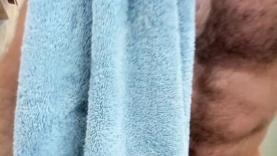 Jacked bodybuilder with huge cock and ass showers on webcam show