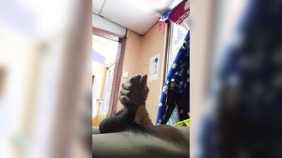 Latin male masturbating his cock very rich
