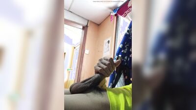 Latin male masturbating his cock very rich