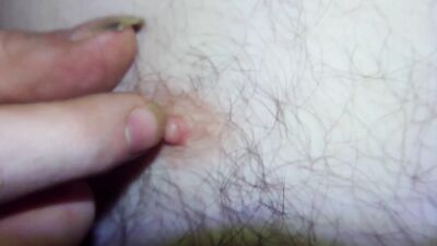 Using my long nails play with a nipple