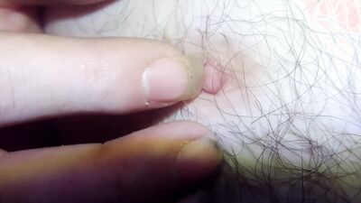 Using my long nails play with a nipple