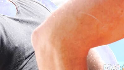 BEARFILMS Adam Jones Raw Fucks Ale Tedesco Hairy Hole Outdoor