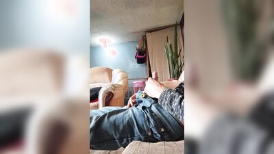 Latin young man fucking his cock very hot